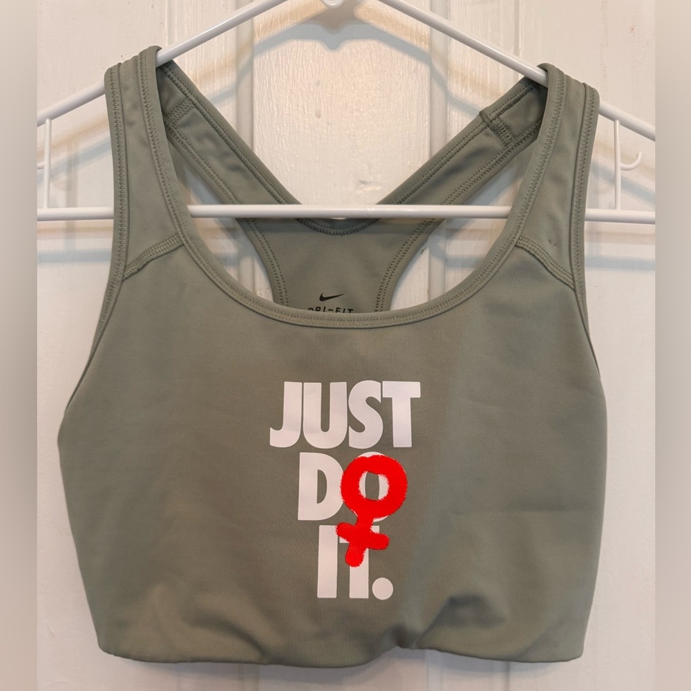 NIKE REBEL SWOOSH JUST DO IT DRI-FIT SPORTS BRA - Picture 2 of 6